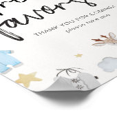 男の子の服スターベビーシャワートリート&ウィズサイン ポスター (角)