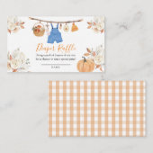 男の子の服 パンプキン 秋のベビーシャワー おむつくじ エンクロージャーカード (正面/裏面)