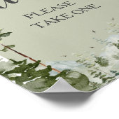 男の子の松の木の森の山の赤ちゃんシャワーの好意 ポスター (角)