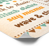 男の子の森の誕生日統計 1歳の誕生日マイルストーン ポスター (角)