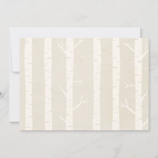 男の子の森林ベビーシャワーの招待動物の森林 招待状 (裏面)