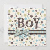 男の子の正方形 案内状 (正面)