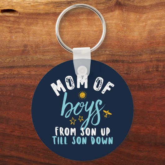 男の子の母が母の日を追っおもしろいて息子の母 キーホルダー (正面)