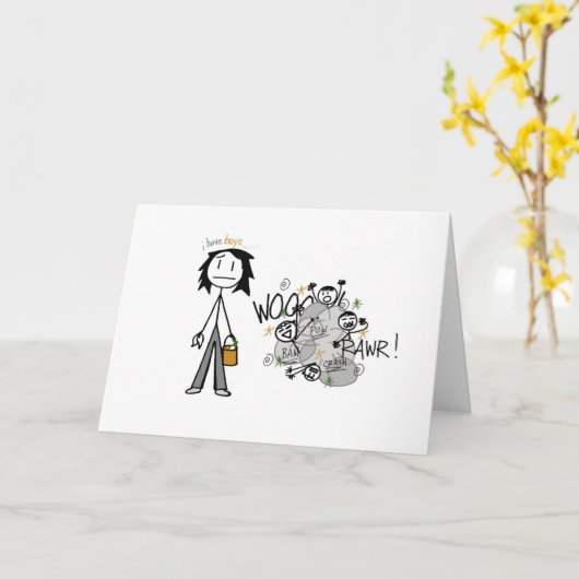 男の子の母 カード (黄色い花)