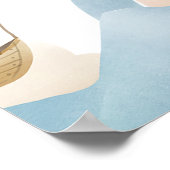 男の子の気球ウェルカムポスター ポスター (角)