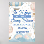 男の子の気球ウェルカムポスター ポスター (正面)