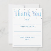 男の子の水の色の記入空白の感謝のメモC ノートカード (正面)