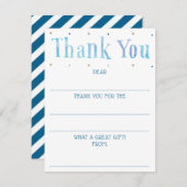 男の子の水の色の記入空白の感謝のメモC ノートカード (正面/裏面)