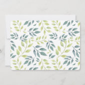 男の子の水彩サファリ動物ベビーシャワー 招待状 (裏面)