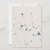 男の子の水彩リボン, ミニマルなベビーシャワー 招待状 (裏面)