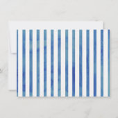 男の子の水彩画の航海のな誕生日のパーティの招待状 招待状 (裏面)