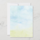 男の子の水彩象のベイビーシャワーの招待状 招待状 (裏面)