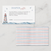 男の子の水色のおむつ航海のラッフル エンクロージャーカード (正面/裏面)