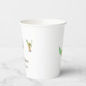 男の子の水色のサファリ動物のベビーシャワー 紙コップ (左)