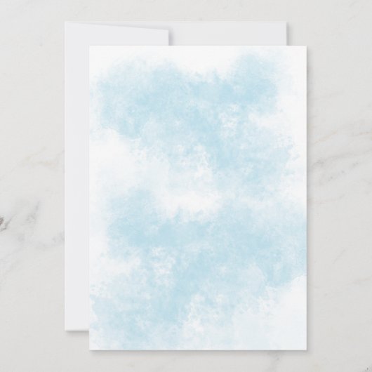 男の子の水色キッズブルー2nd誕生日 招待状 (裏面)