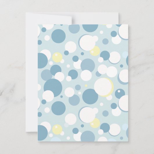 男の子の泡風呂のベビーシャワーの招待状 招待状 (裏面)