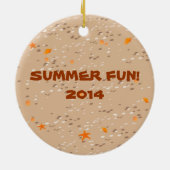 男の子の泳ぐ人誕生日プレゼント セラミックオーナメント (裏面)