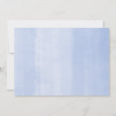 男の子の洗礼の写真の招待、濃紺は開花します 招待状 (裏面)