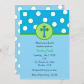 男の子の洗礼の招待状 招待状 (正面/裏面)