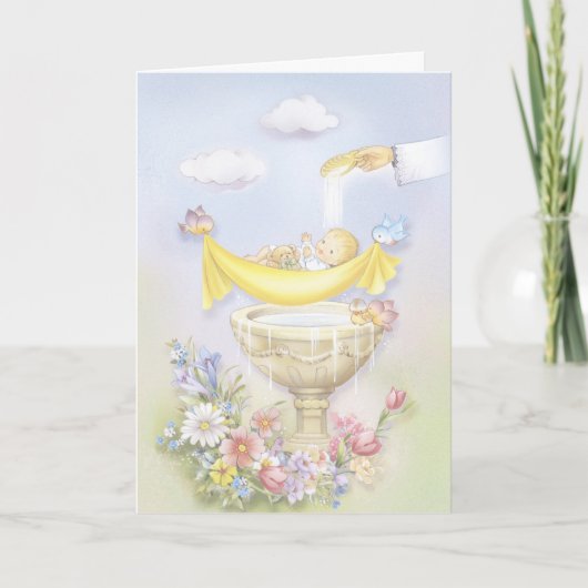 男の子の洗礼の招待状 招待状 (正面)