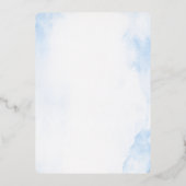 男の子の洗礼への招待状 箔招待状 (裏面)