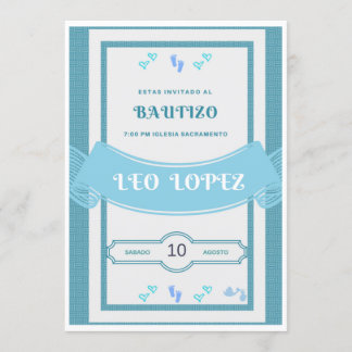 男の子の洗礼招待状 招待状