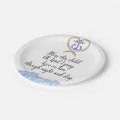 男の子の洗礼 ペーパープレート (アングル)