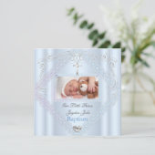 男の子の洗礼 青い王子様の十字架 2 招待状 (スタンド正面)