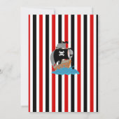 男の子の海賊誕生日の招待状 招待状 (裏面)