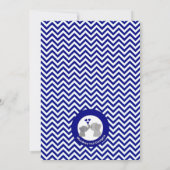 男の子の海軍エレファントベイビーシャワー招待状 チェブ366 招待状 (裏面)