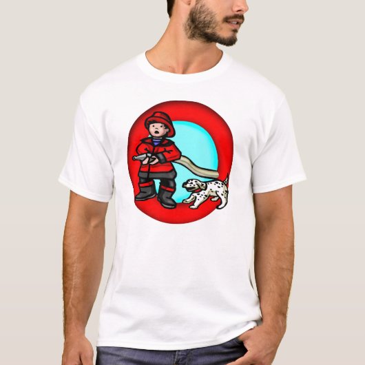 男の子の消防士のTシャツ Tシャツ (正面)