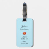 男の子の消防車の学校バッグまたは荷物タグ ラゲッジタグ (裏面縦)