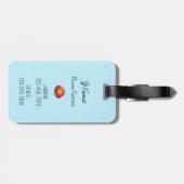 男の子の消防車の学校バッグまたは荷物タグ ラゲッジタグ (裏面横)