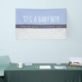 男の子の淡い青のベビー、性別表現  横断幕 (トレードショー)