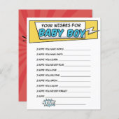 男の子の漫画本スーパーヒーローシャワー願いベビー (正面/裏面)