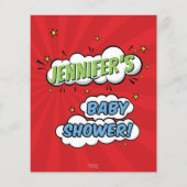 男の子の漫画本スーパーヒーローシャワー願いベビー (裏面)