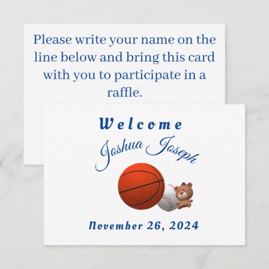 男の子の玩具をテーマにした封筒カード 招待状 (正面/裏面)