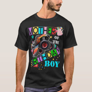 男の子の男の子モンスタートラックの誕生日パーティーの男性 Tシャツ