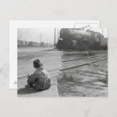 男の子の監視列車1939年 ポストカード (正面/裏面)
