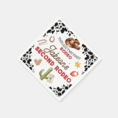 男の子の私の2番目のロデオカウボーイ2番目の誕生日 スタンダードカクテルナプキン (角)