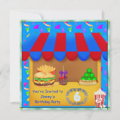 男の子の第6カラフルな誕生日のパーティの招待状 招待状 (正面)