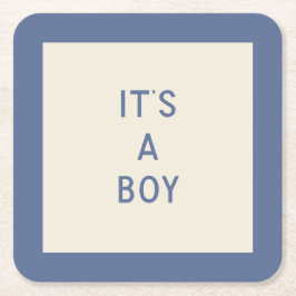 男の子の紙のコースターミニマルだ スクエアペーパーコースター