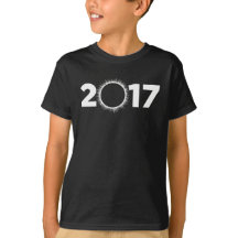 男の子の素晴らしいアメリカの皆既食の2017年のTシャツ