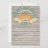 男の子の素朴なカボチャ第1誕生日のパーティの招待状 招待状 (正面)