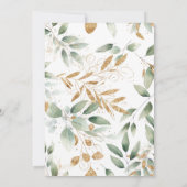 男の子の緑の赤エレガントちゃんシンプルのシャワーだ 招待状 (裏面)