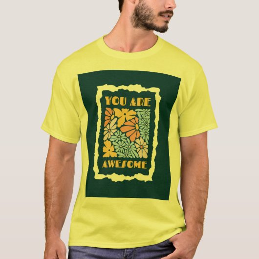 男の子の美的デザインと素晴らしい引用文tシャツ tシャツ (正面)