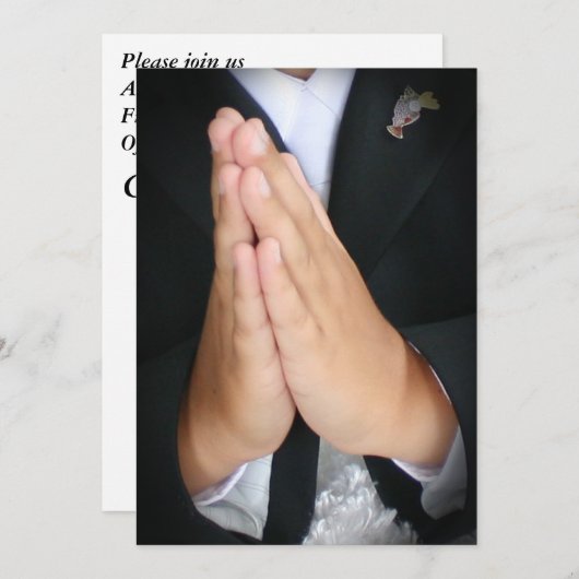 男の子の聖餐 招待状 (正面/裏面)