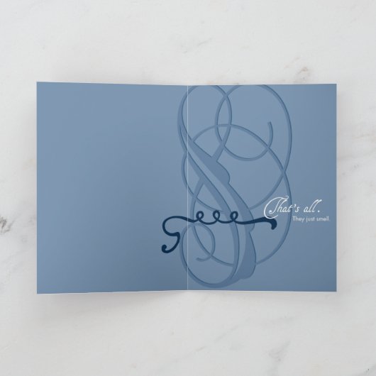 男の子の臭いの挨拶状 カード (内部)