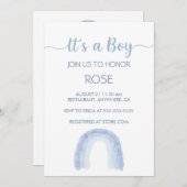 男の子の虹の招待状 招待状 (正面/裏面)