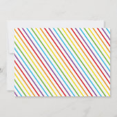 男の子の虹の誕生日のサンキューカード 招待状 (裏面)